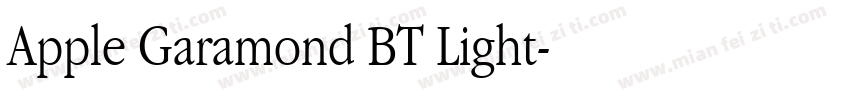 Apple Garamond BT Light字体转换